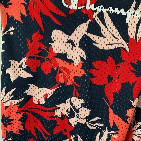 Champion Graphic Gard Reversible Mesh Jersey Floral Orange Navy NEW Size Large - Picture 3 of 14